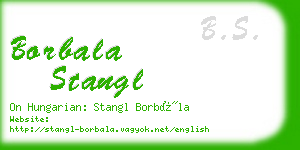 borbala stangl business card
